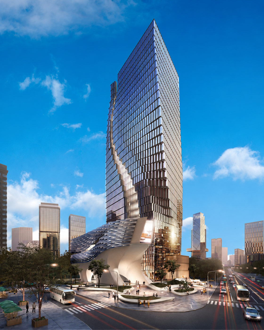 客户提供的 CBD 大楼建筑效果图
